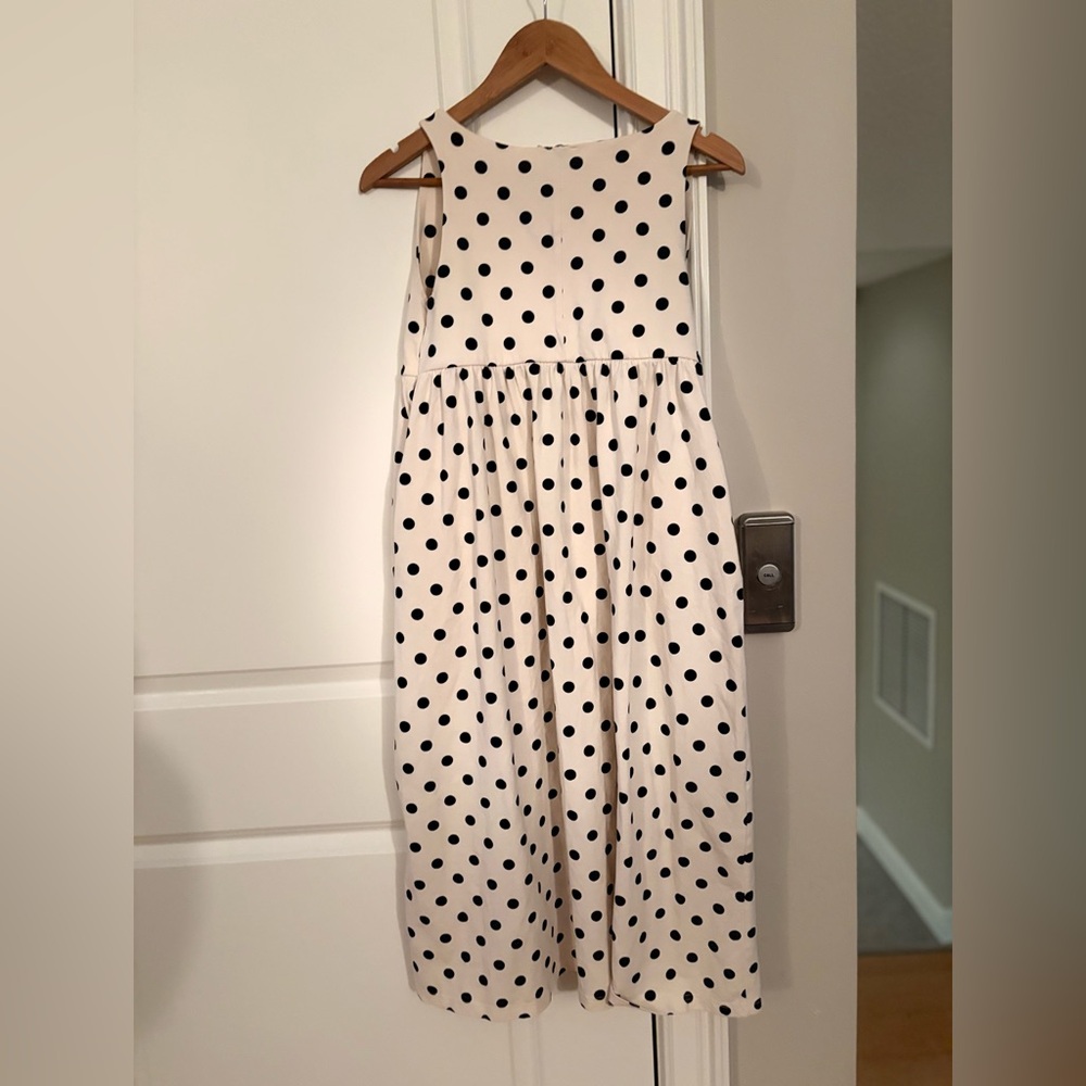 ASOS Maternity Pocketed Polka Dot (Crème with Blk Polka Dots) Midi Dress - Picture 3 of 5